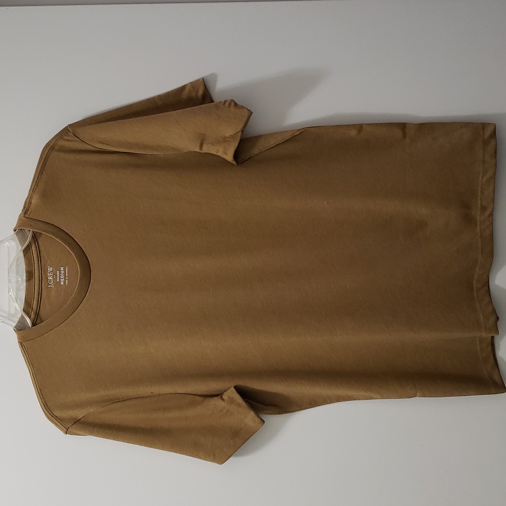 NWT J Crew Comfortable Cotton Blend Mens Washed Short Sleeve Crew Neck Tee